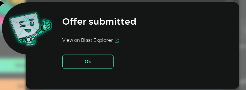 P2P NFT offer submitted